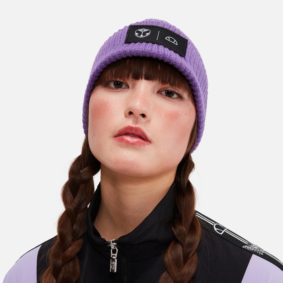 Tomorrowland X ellesse Knitted Beanie Purple