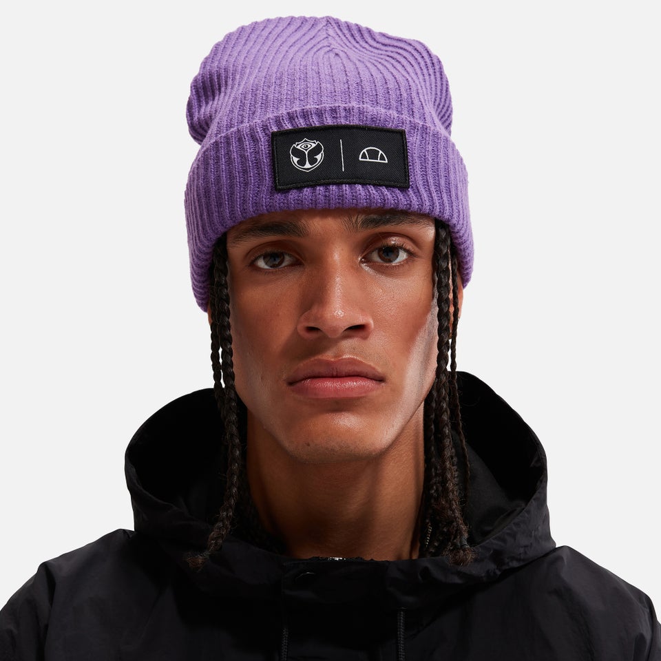 Tomorrowland X ellesse Knitted Beanie Purple