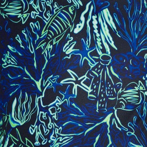 Women's Printed Twist Back One Piece Turquoise