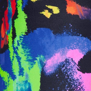 Women's Printed Twist Back One Piece Black