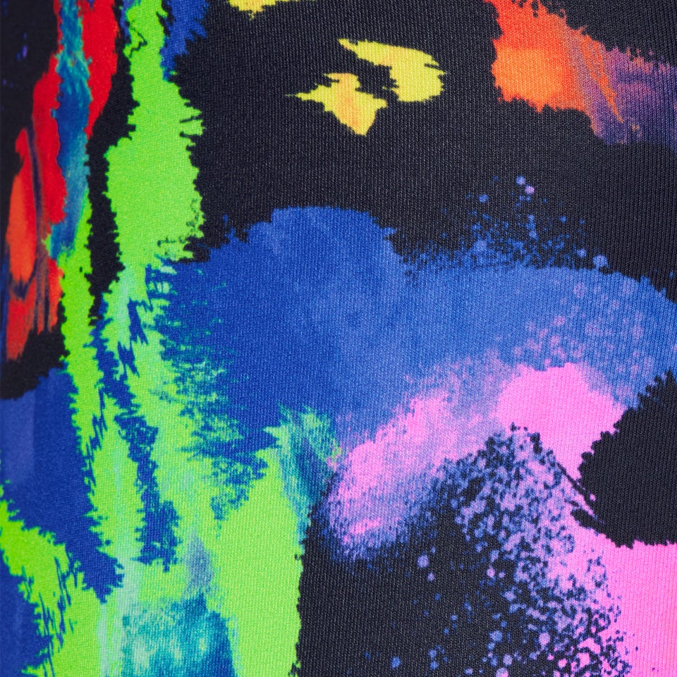 Women's Printed Twist Back One Piece Black