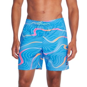 Men's Printed Redondo Edge 17" Volley Swim Trunks Blue