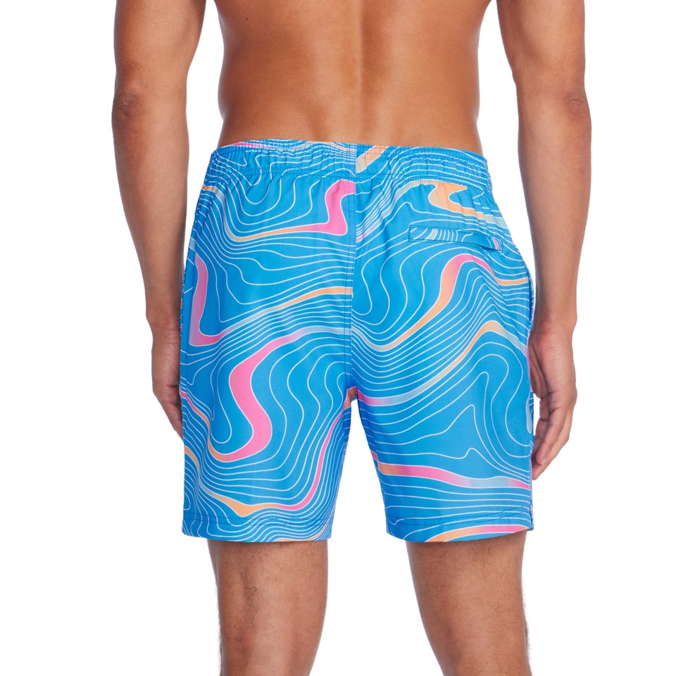 Men's Printed Redondo Edge 17" Volley Swim Trunks Blue