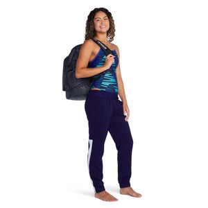 Monopièce Disco Boom Flyback pour femmes, bleu