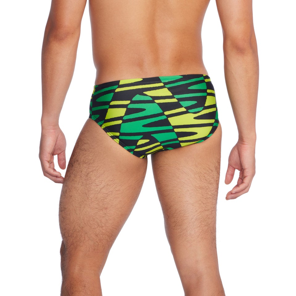 Boy's Disco Boom Brief Green