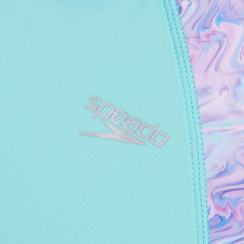 Girl's Short Sleeve Rashguard Set Blue/Turquoise