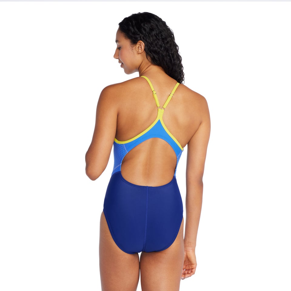 Women's Thin Strap Quantum One Piece Blue