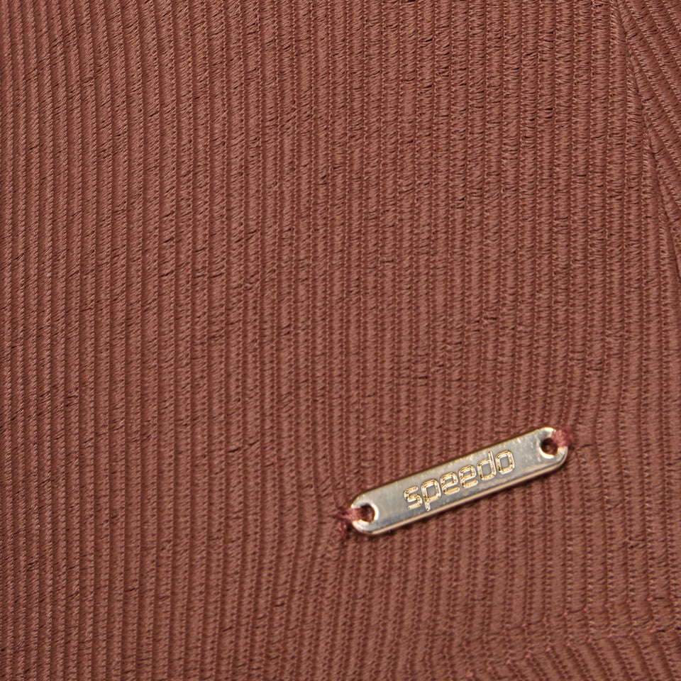 Women's Keyhole Rib One Piece Brown