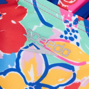 Girl's Print Strappy One Piece Blue