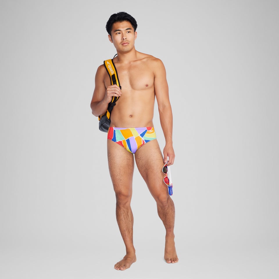 Men's Pride Printed One Brief Blue