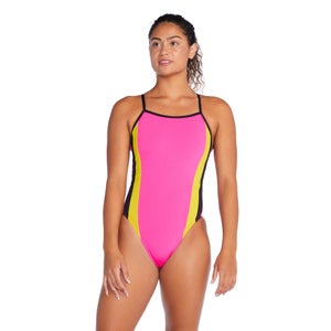 Women's Colorblock One Back One Piece Pink - 26