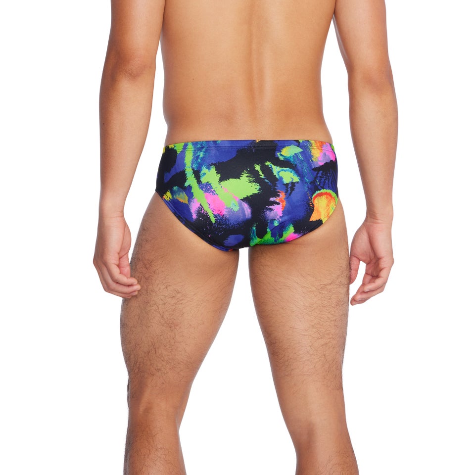 Men's Printed One Brief Black