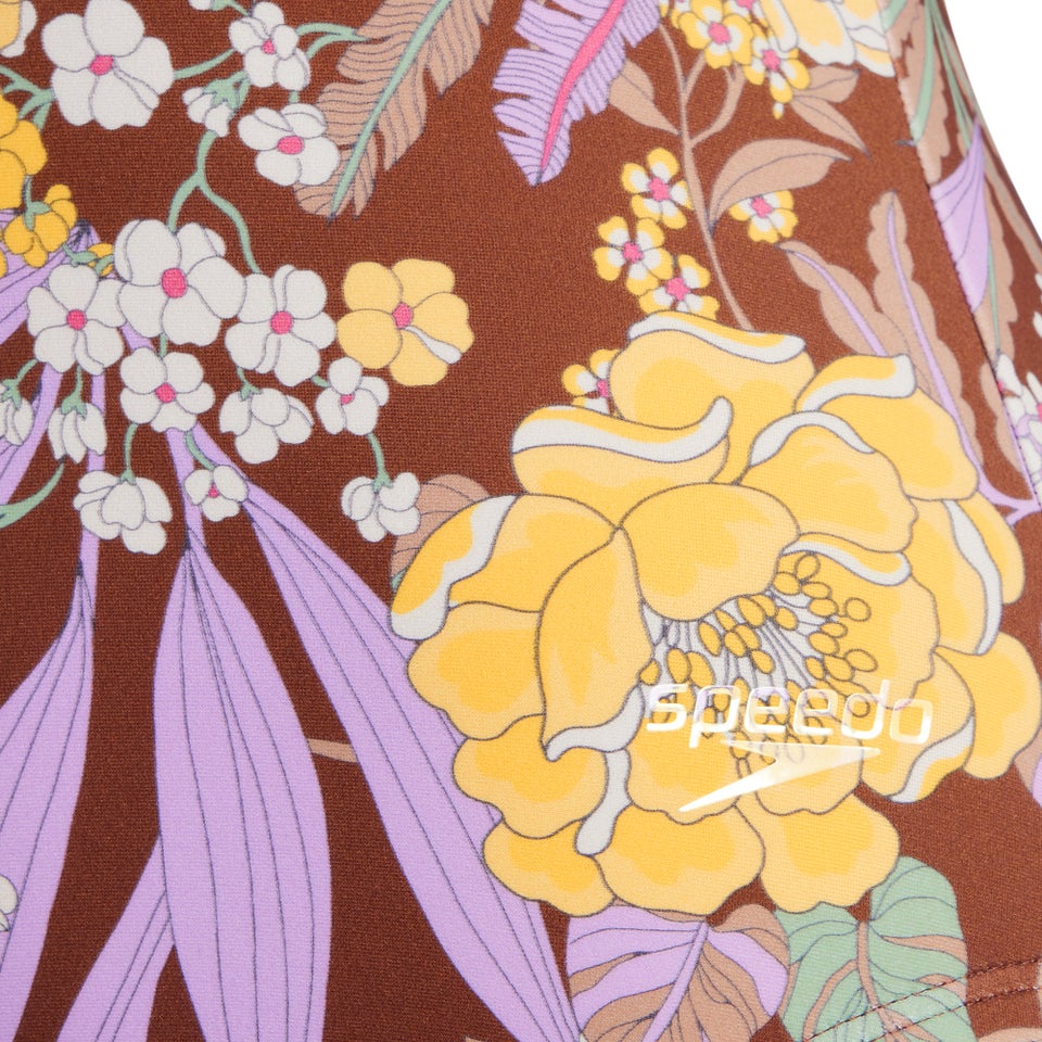 Monopièce bandeau à motif imprimé pour femmes, marron