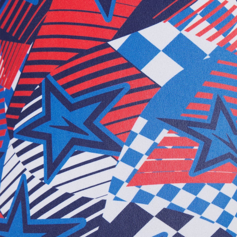 Women's Printed Tri Back One Piece Blue