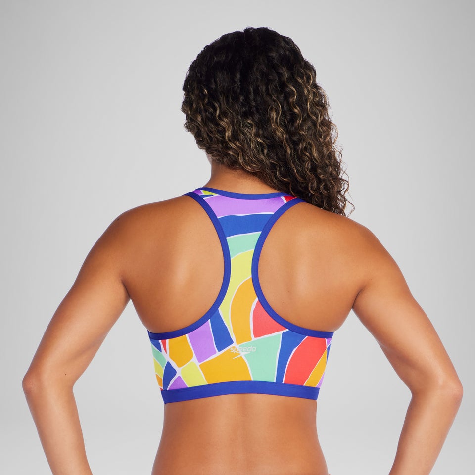 Women's Pride Printed Racerback Bikini Top Multi