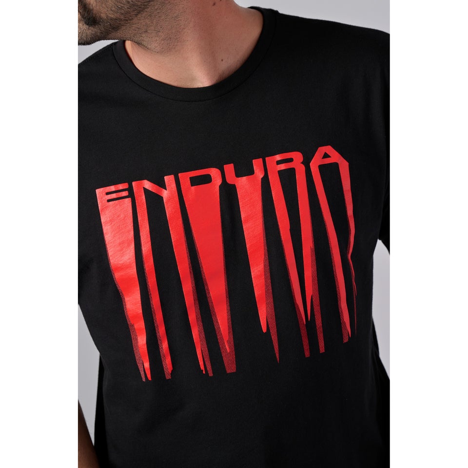 Unisex Dripping Shadow Shirtail Tee - Black