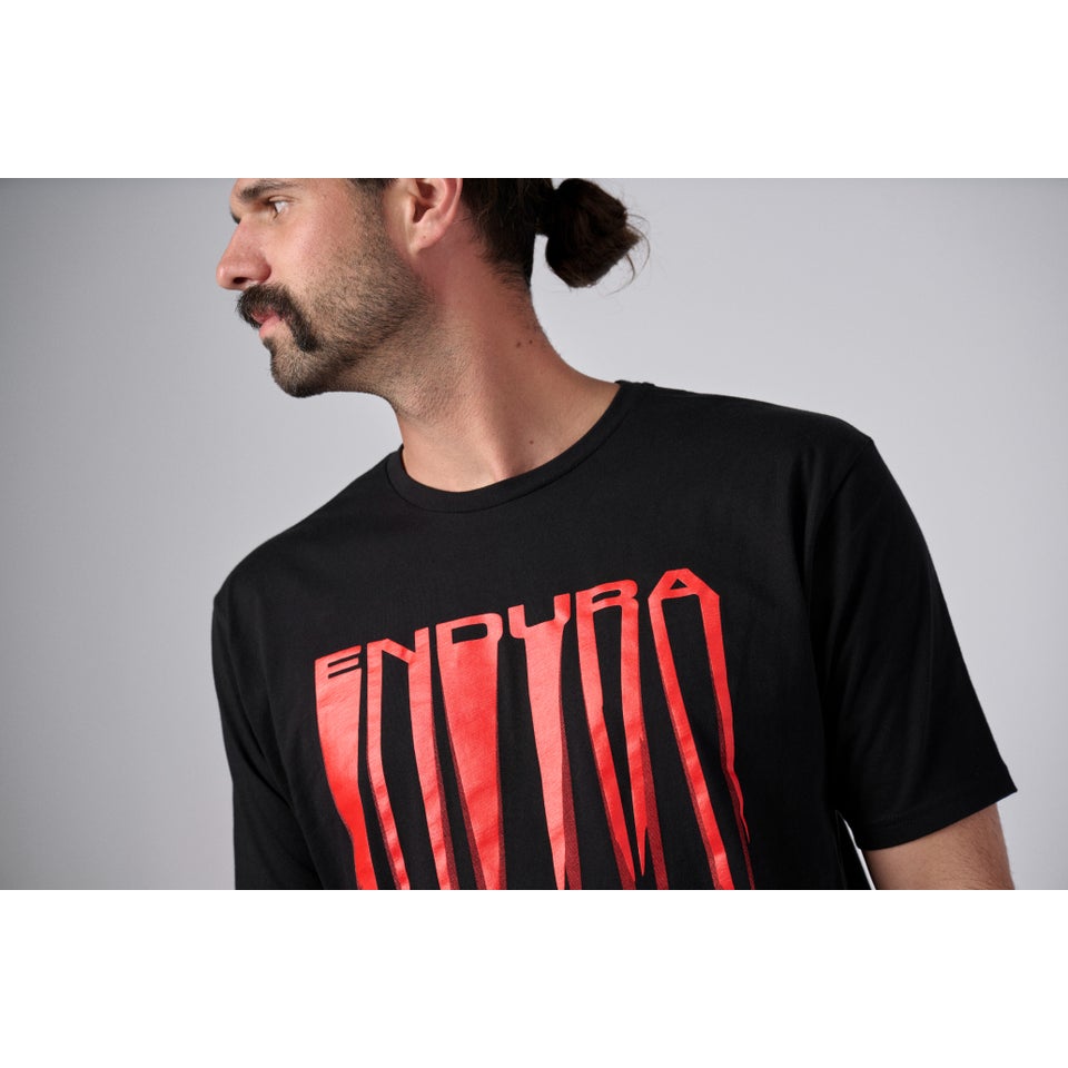 Unisex Dripping Shadow Shirtail Tee - Black