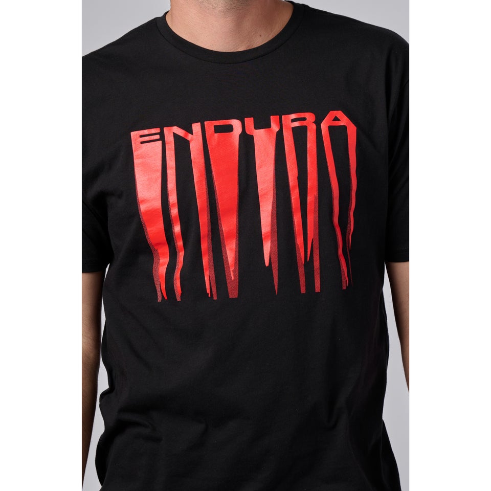 Unisex Dripping Shadow Shirtail Tee - Black