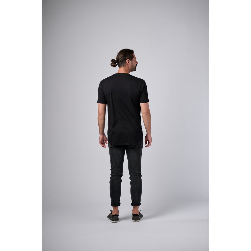 Unisex 3D Logo Shirtail Tee - Black