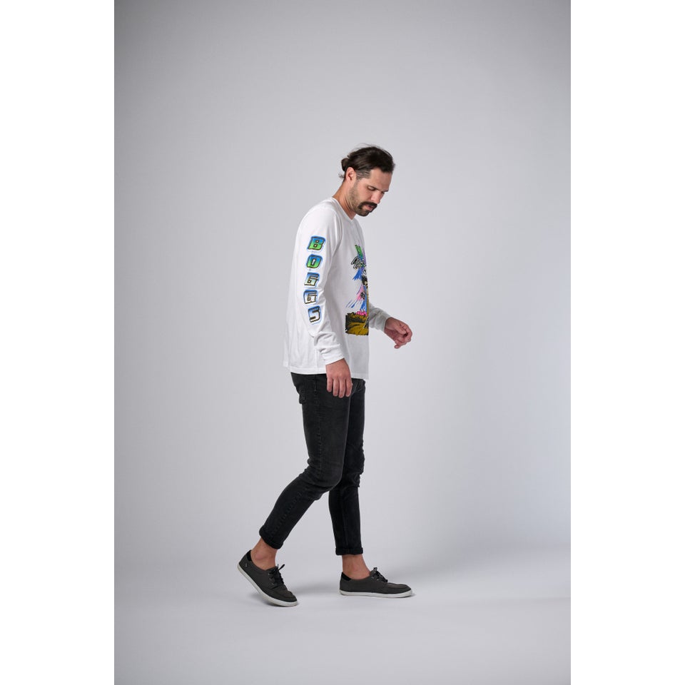 Unisex Reed Boggs Long Sleeve Tee - Black/White