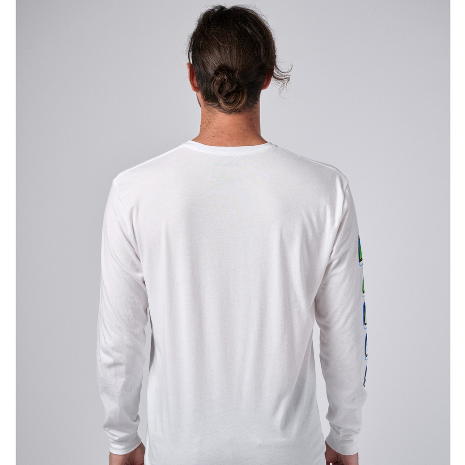 Unisex Reed Boggs Long Sleeve Tee - Black/White