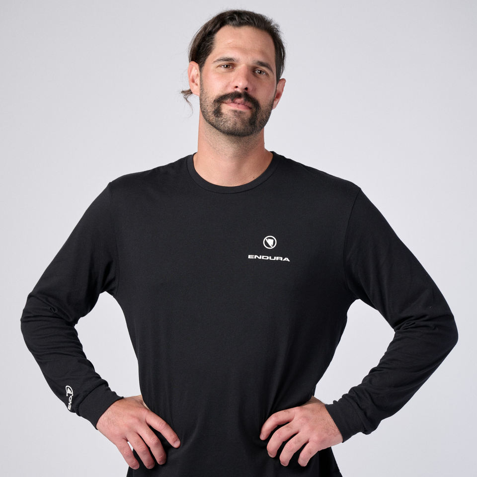 Unisex Ard Lines Long Sleeve Tee - Black