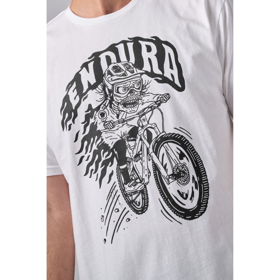 Unisex Bones Biker Shirtail Tee - Black/White