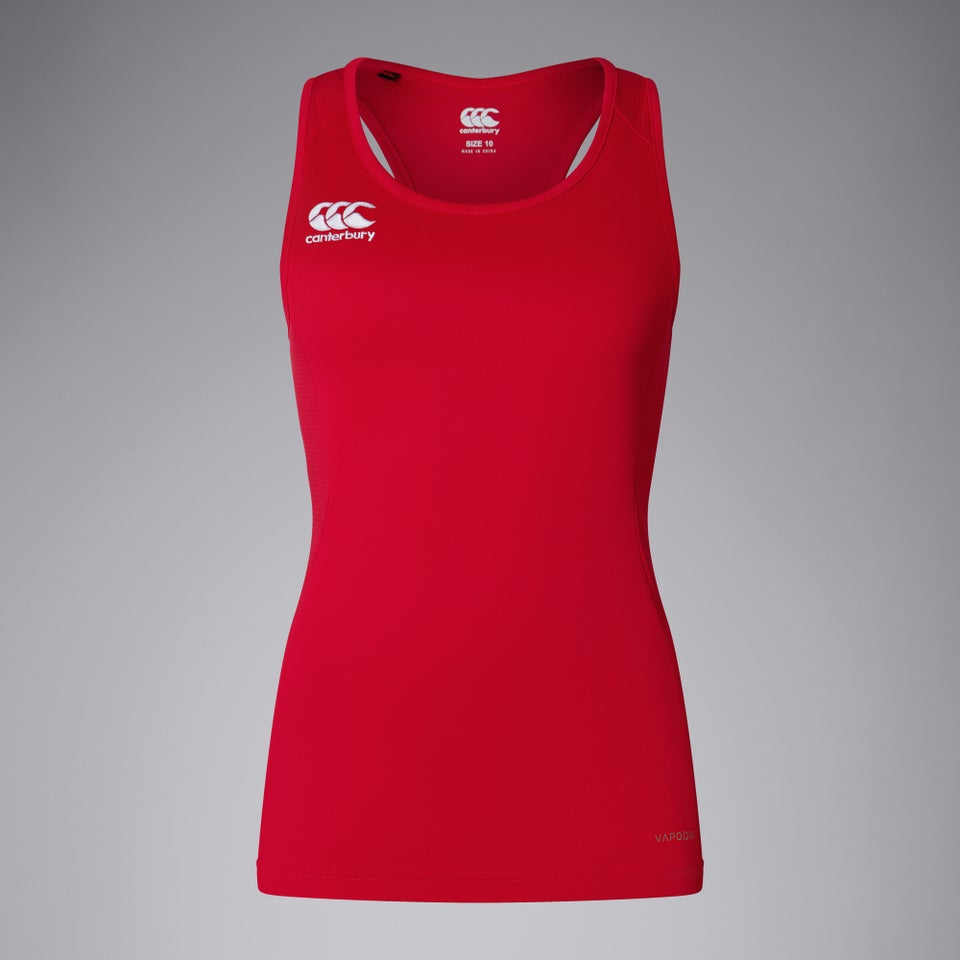 Womens Club Dry Racerback Singlet Red