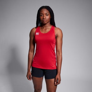 Womens Club Dry Racerback Singlet Red