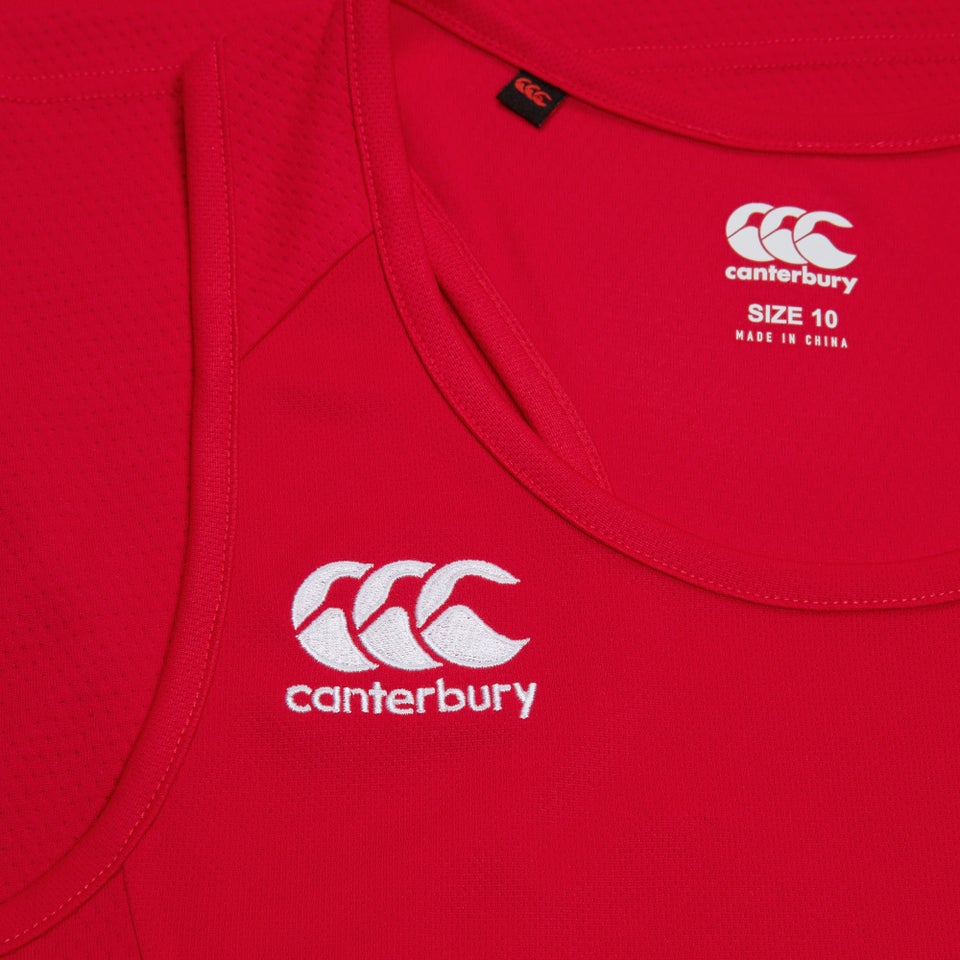 Womens Club Dry Racerback Singlet Red