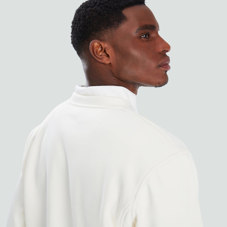 Men'S Classic Long Sleeved Reg Cricket Oversh Tee Cream