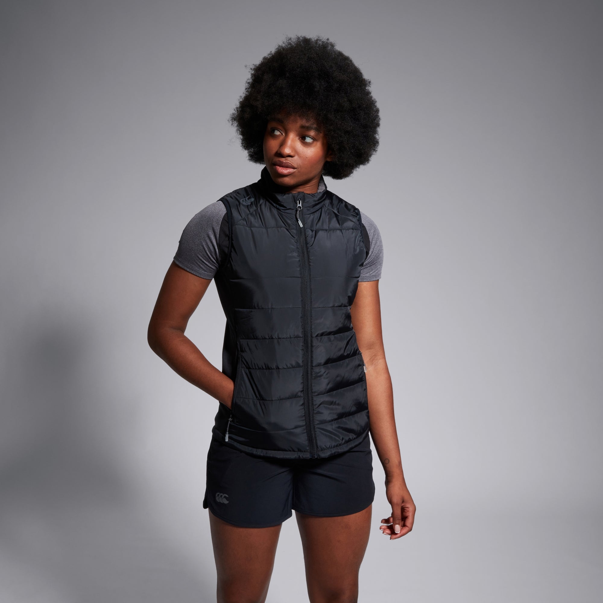 Women'S Elite Microlight Gilet Black | Canterbury