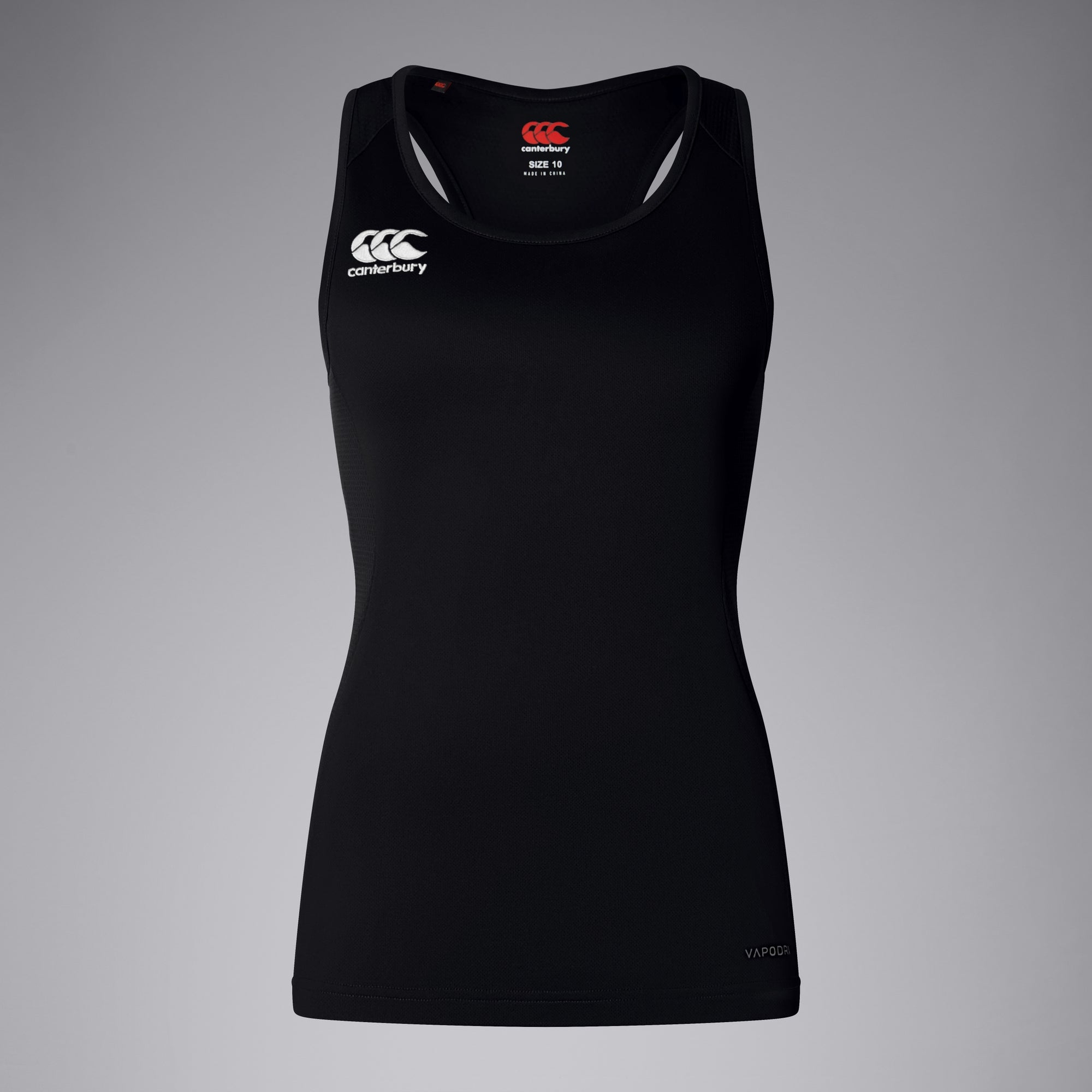 Womens Club Dry Racerback Singlet Black | Canterbury