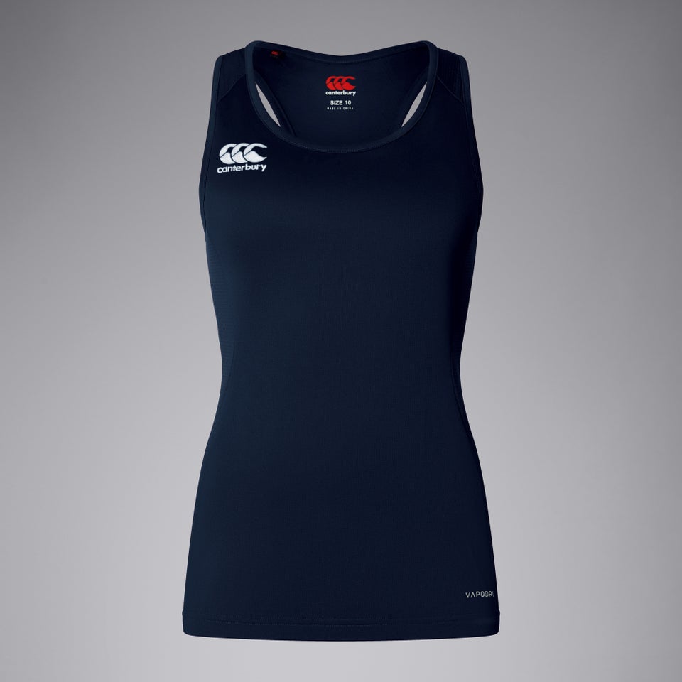 Womens Club Dry Racerback Singlet Navy