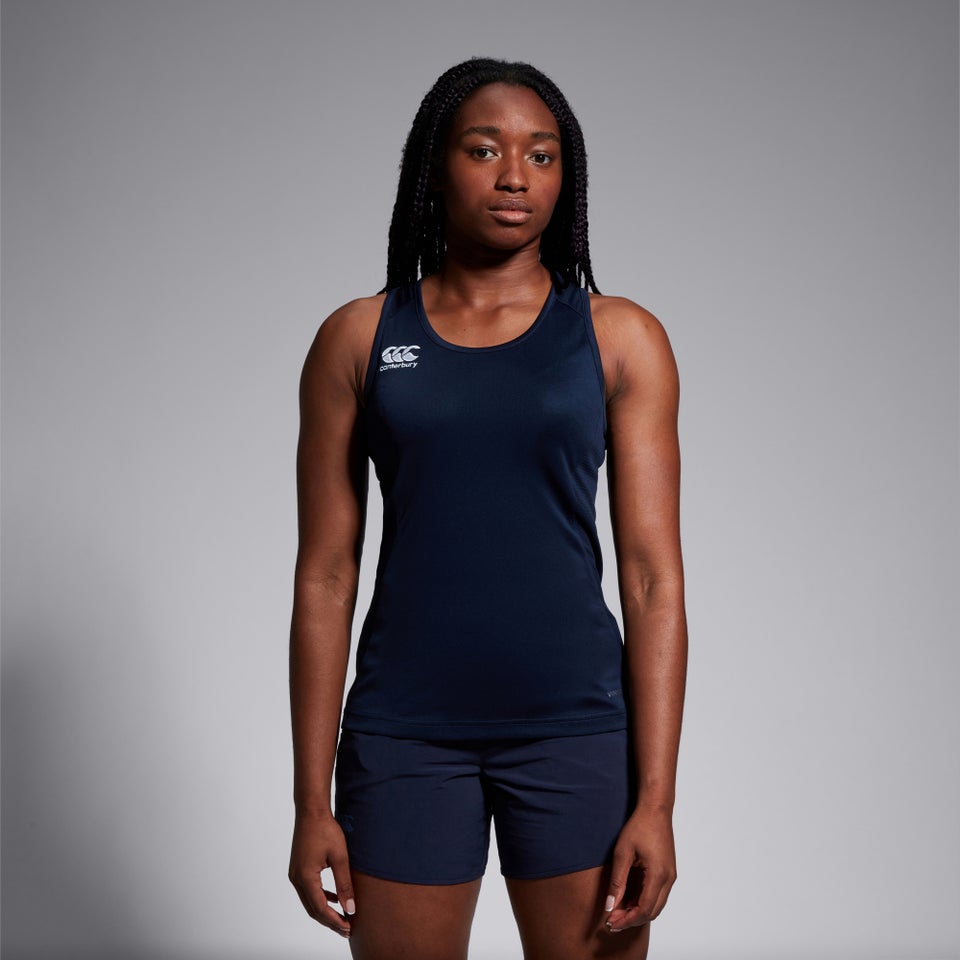 Womens Club Dry Racerback Singlet Navy