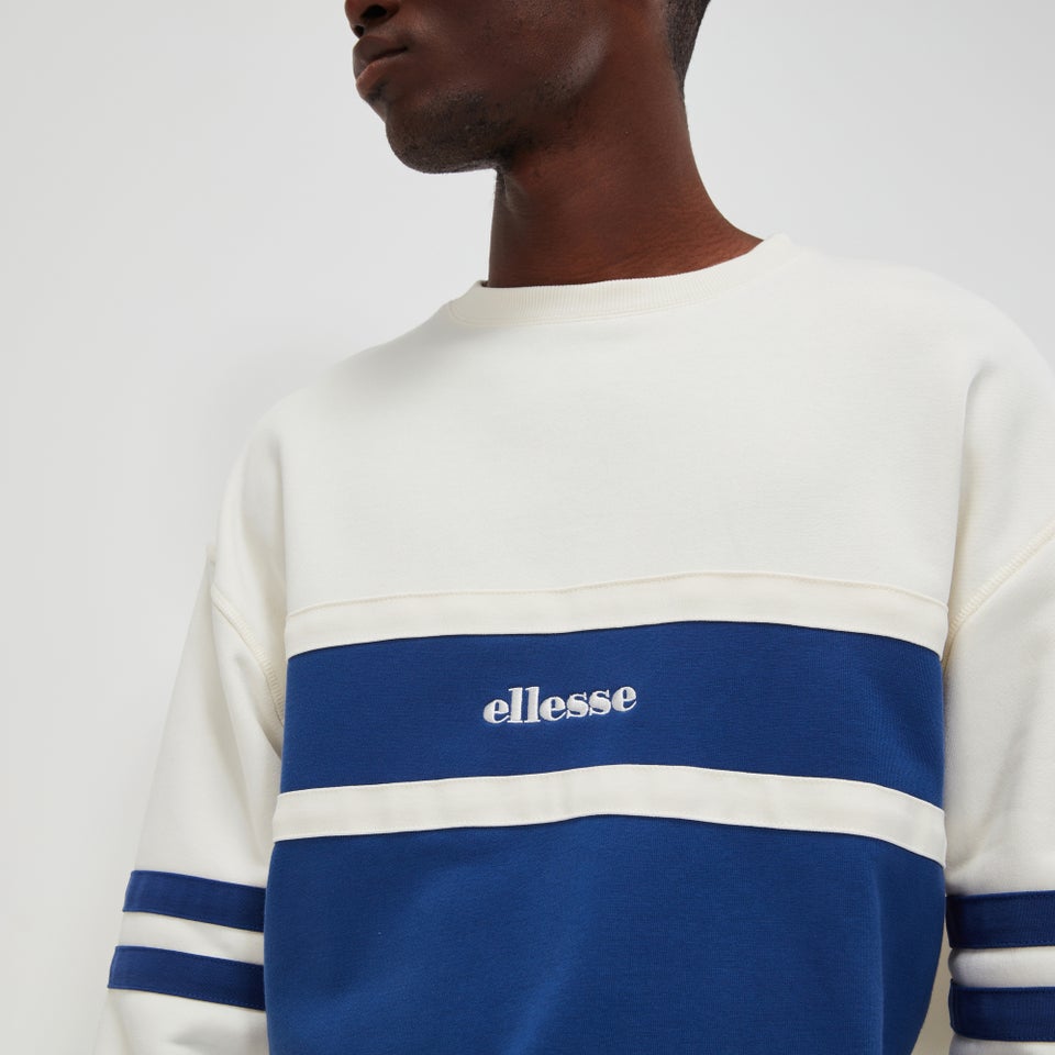 Sweatshirt Matiano Cremeweiß/Marineblau für Herren