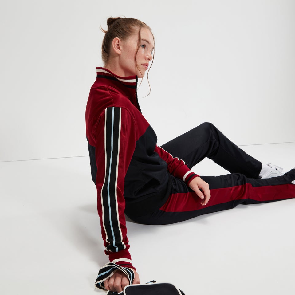 Women's Rowe Track Top Burgundy