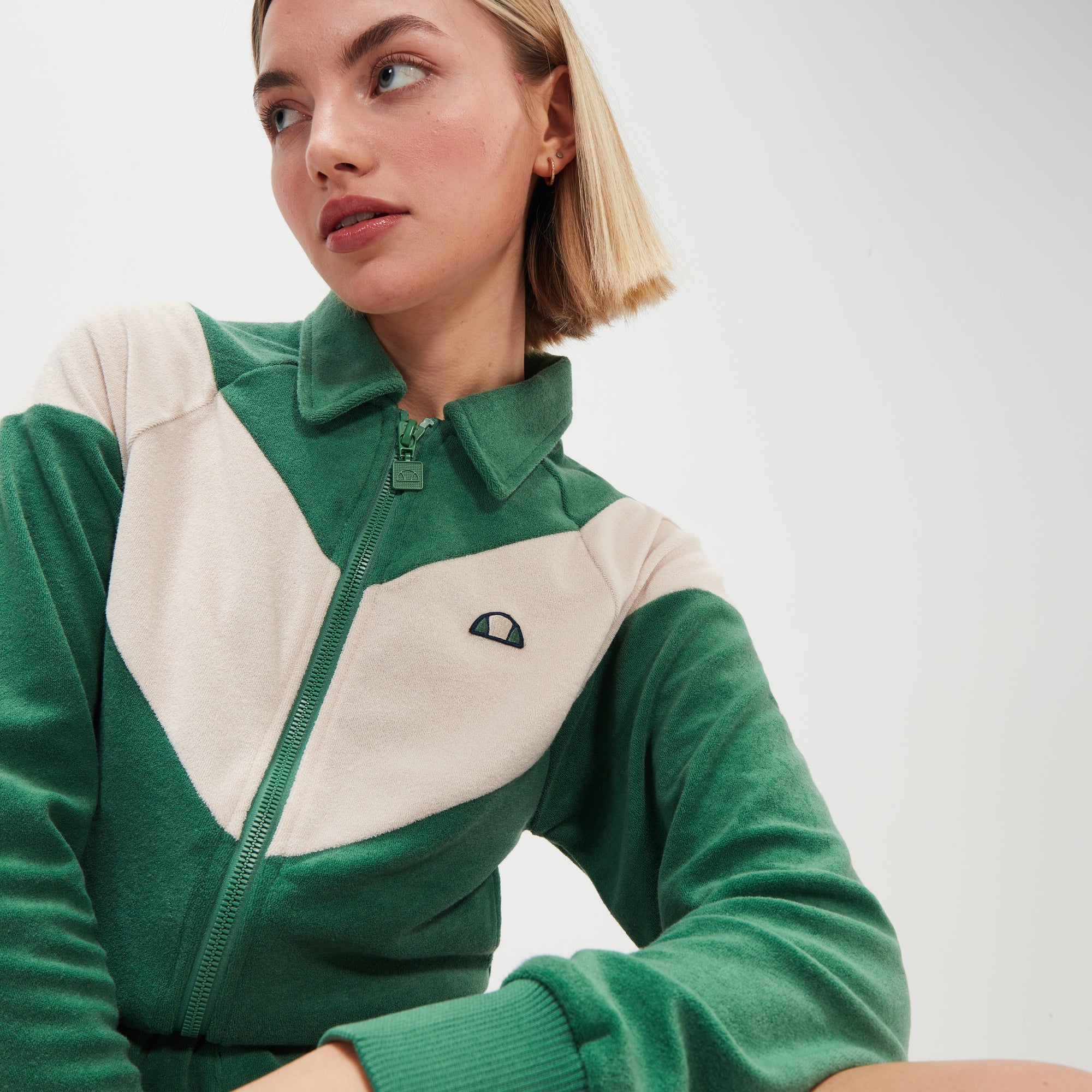 Women's Kizzy Crop Track Top Green | ellesse UK