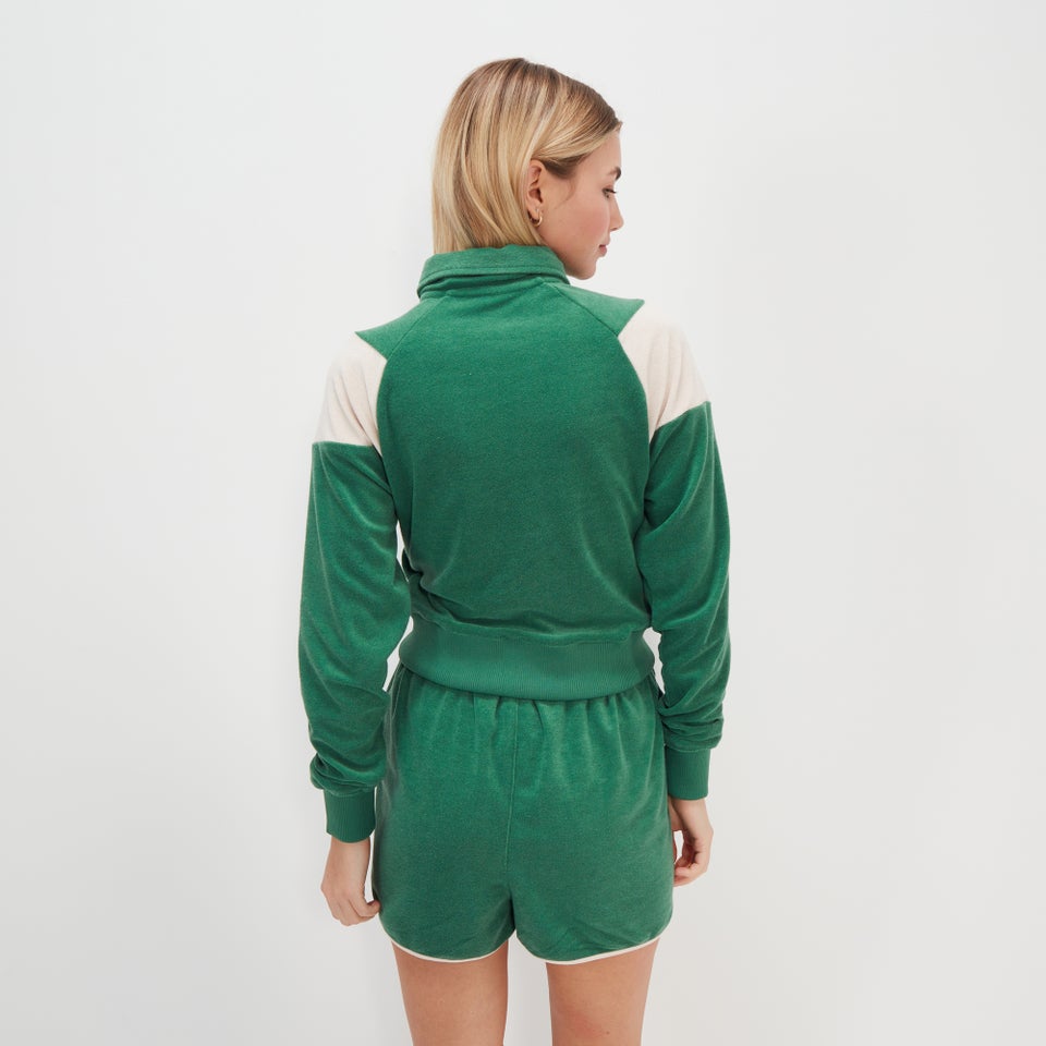 Women's Kizzy Crop Track Top Green