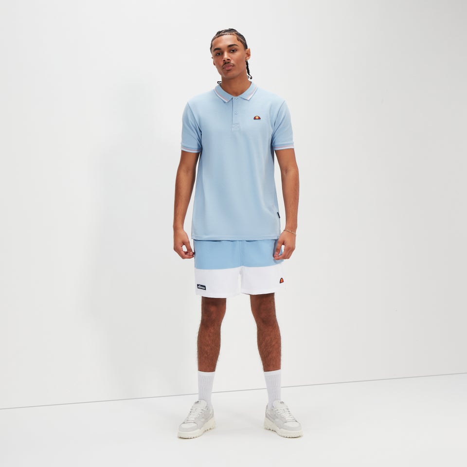 Poloshirt Rooks für Herren Hellrosa/Weiß