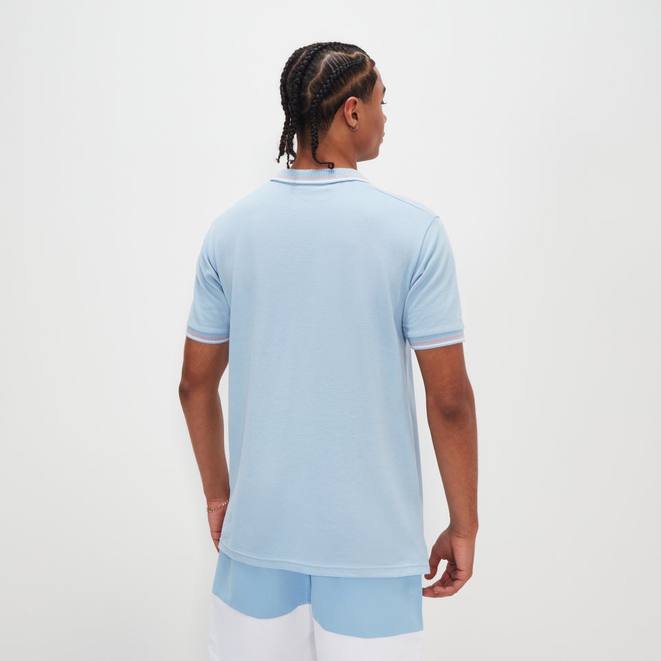 Poloshirt Rooks für Herren Hellrosa/Weiß