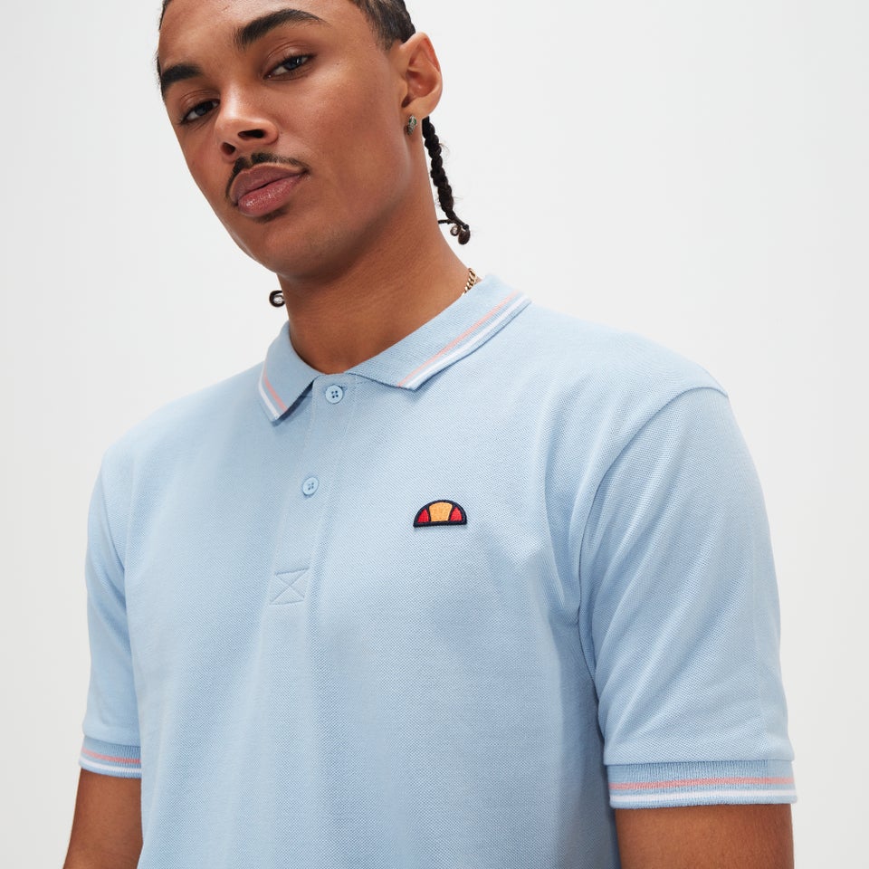 Poloshirt Rooks für Herren Hellrosa/Weiß