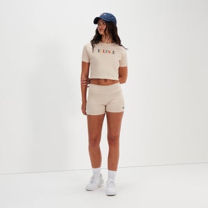 Women's Lyndsay Crop T-Shirt Beige - 12