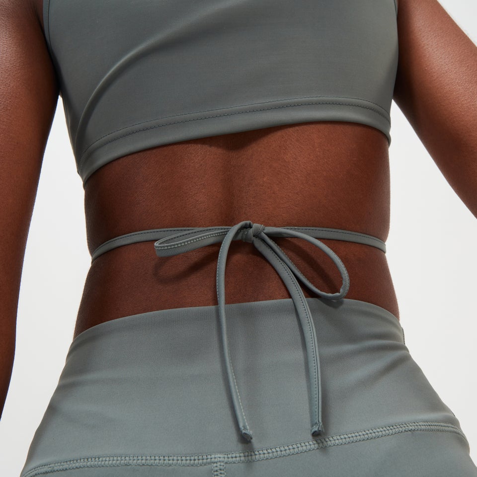 Ärmelloses Croptop Doretta für Damen Dunkelgrün