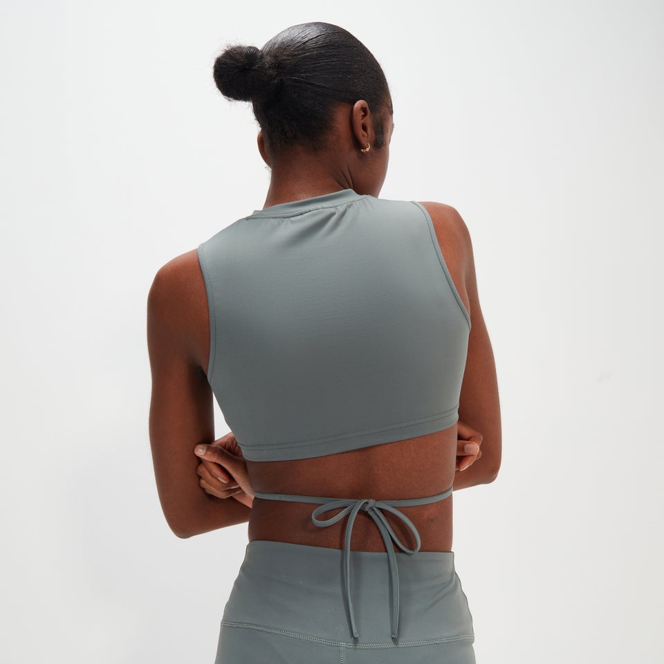 Ärmelloses Croptop Doretta für Damen Dunkelgrün