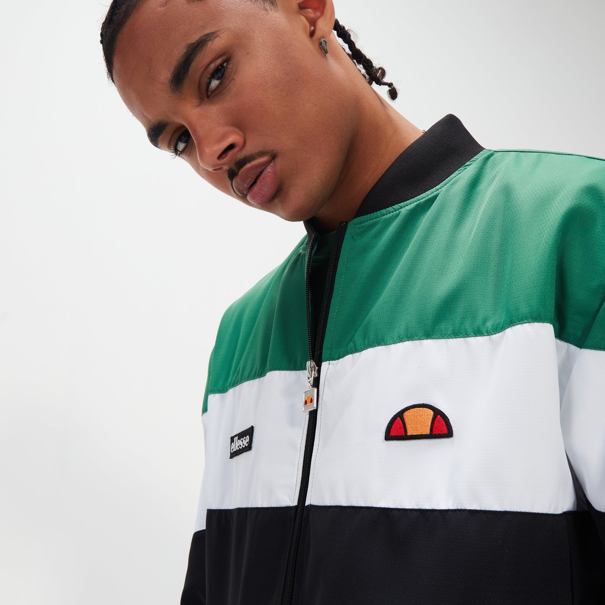 Men's Brolo Track Top Black/Green | ellesse UK