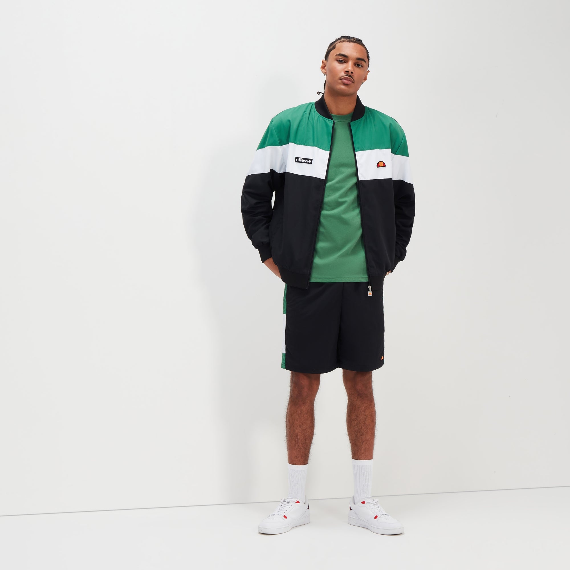 Men's Brolo Track Top Black/Green | ellesse UK