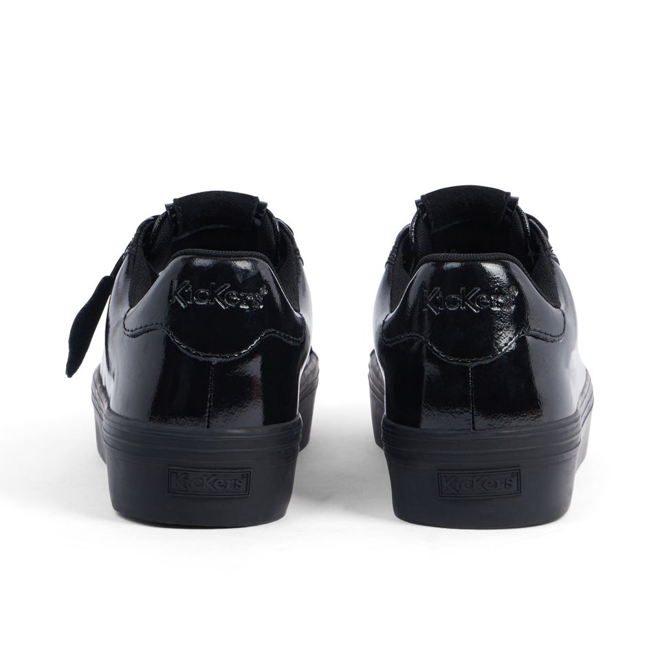 Adult Womens Tovni Stack Lo Flower Patent Leather Black