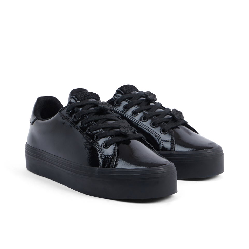 Adult Womens Tovni Stack Lo Flower Patent Leather Black