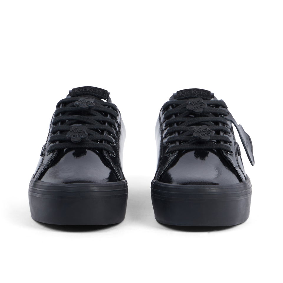 Adult Womens Tovni Stack Lo Flower Patent Leather Black